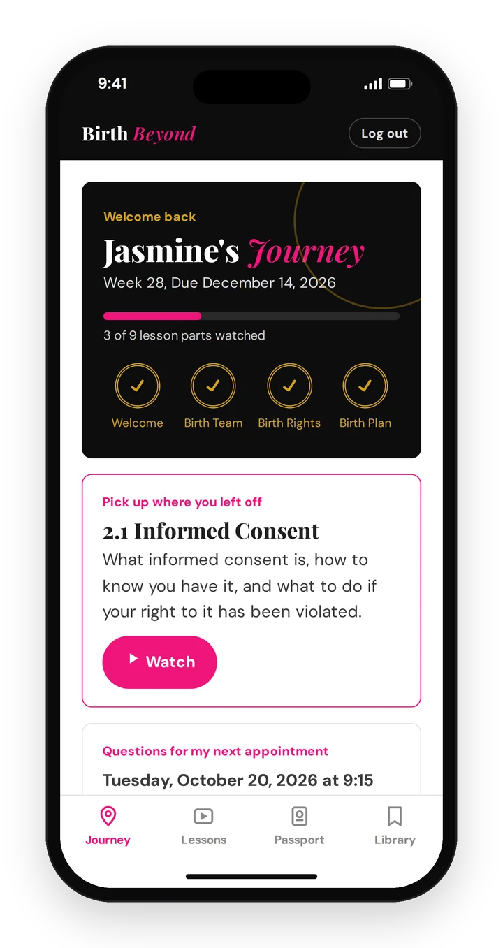 Journey home screen showing progress and lessons